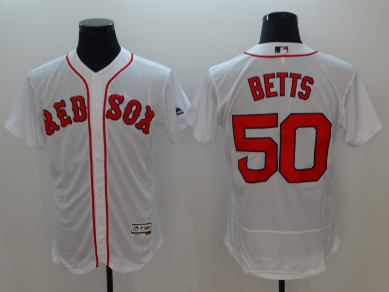 Men Boston Red Sox #50 Betts White Elite MLB Jerseys